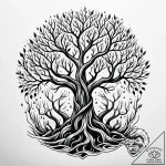 Abyssal tree with writhing branches, tattoo s… – style Jaeger Simple – tattoo sketch (08.11.2025 04:53)