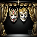 Theater masks (comedy and tragedy) (is there,… – style Jagger Old – tattoo sketch (08.11.2025 05:02)