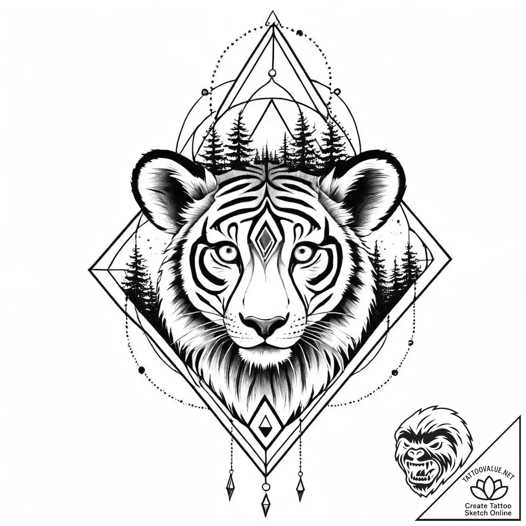 Eskizto, tattoo sketch, melman hiding behind... - style Jaeger Mini - tattoo sketch (08.11.2025 05:18)