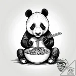 Tattoo sketch, po eating noodles with chopsti… – style Jagger Old – tattoo sketch (08.11.2025 06:23)