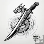 Dagger forming from shadow, artistic tattoo s… – style Jagger Old – tattoo sketch (08.11.2025 08:03)