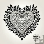 Vine of ivy forming a heart shape on a stone… – style Jagger Old – tattoo sketch (08.11.2025 08:43)