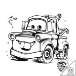 Tattoo sketch, mater rusty tow truck with goo… – style Flux Inscriptions – tattoo sketch (08.11.2025 08:48)
