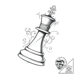 Chess, tattoo sketch design, on a clean white… – style Flux Inscriptions – tattoo sketch (08.11.2025 09:07)