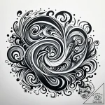 Black sands swirling with spirits, tattoo dra… – style Jaeger Simple – tattoo sketch (08.11.2025 10:33)