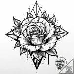 Rose quartz crystal, glowing with a soft, inn… – style Jaeger Mini – tattoo sketch (08.11.2025 10:38)