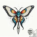 Arcane moth caught between realities, artisti… – style Jagger Old – tattoo sketch (08.11.2025 10:43)