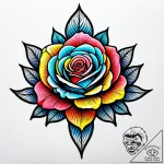 Frozen rose thawing with a single drop of blo… – style Jagger Old – tattoo sketch (08.11.2025 11:03)
