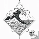 Tattoo sketch, slender minimalistic wave curl… – style Jaeger Mini – tattoo sketch (08.11.2025 11:38)