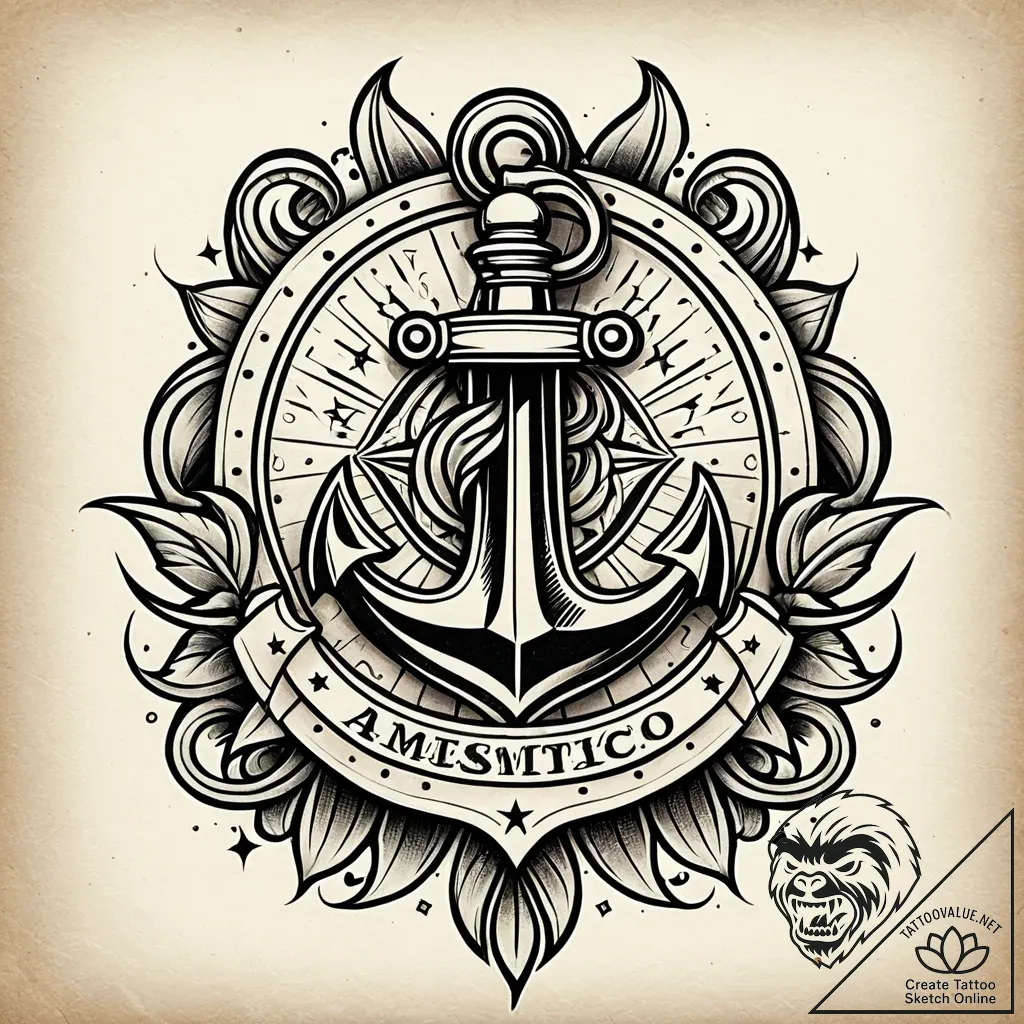 M, ink illustration for tattoo, soft whip sha... - style Jaeger Simple - tattoo sketch (08.11.2025 11:53)