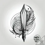 Broken blade singing through wind, tattoo dra… – style Jagger Old – tattoo sketch (08.11.2025 12:03)
