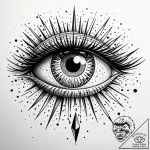 A single eye shedding a tear that becomes an… – style Jaeger Simple – tattoo sketch (08.11.2025 12:33)
