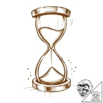 Hourglass, almost empty, symbolizing the prec… – style Flux Inscriptions – tattoo sketch (08.11.2025 12:48)