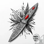Pocket knife, well-used and reliable, artisti… – style Jaeger Mini – tattoo sketch (08.11.2025 12:58)