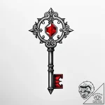 Crystal key unlocking hidden gate, tattoo lin… – style Jaeger Simple – tattoo sketch (08.11.2025 14:13)