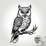 Owl feathers devouring flame, tattoo flash sh… – style Jagger Old – tattoo sketch (08.11.2025 14:43)