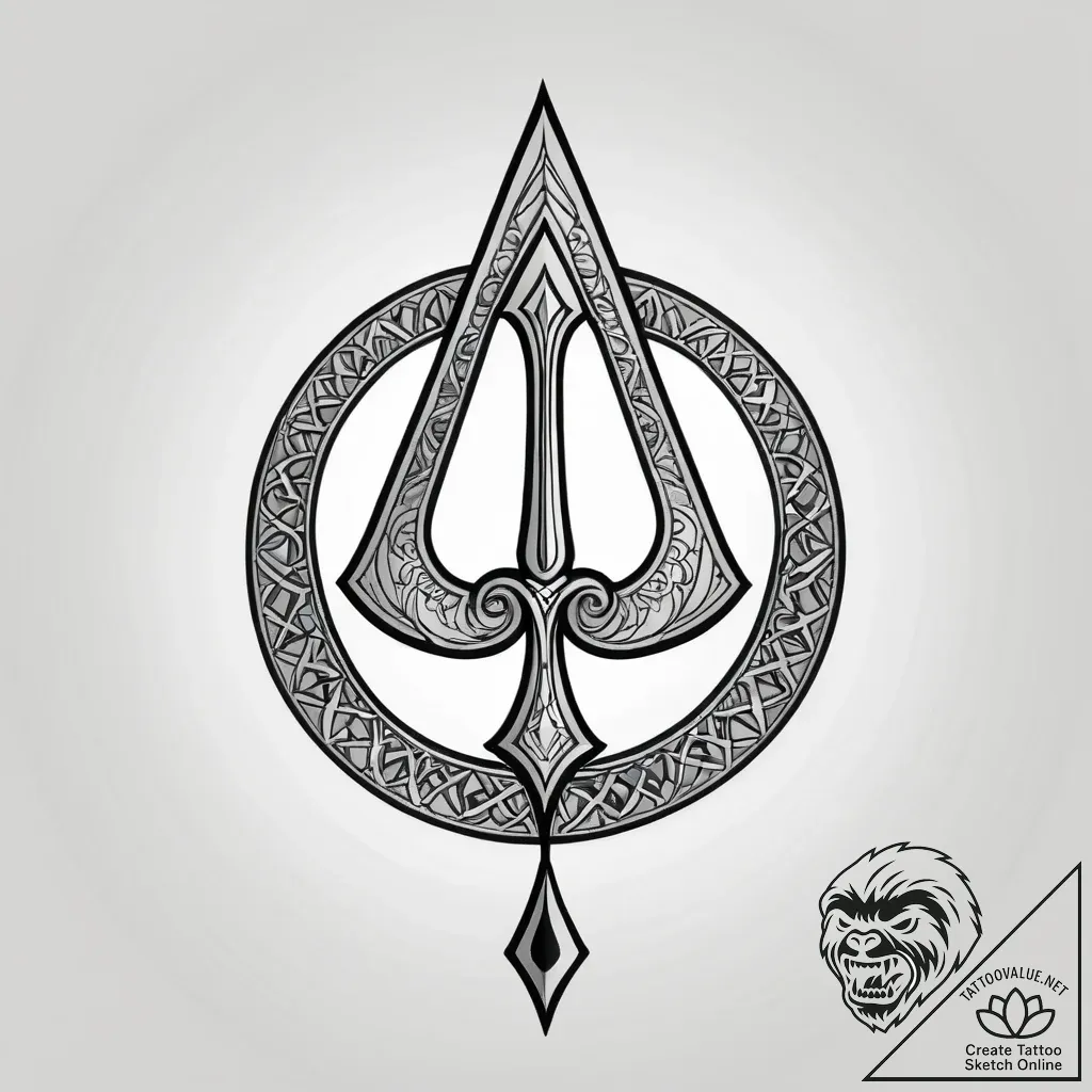 Caduceus staff, representing balance and nego... - style Jagger Old - tattoo sketch (08.11.2025 15:22)