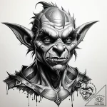 Goblin, tattoo sketch design, masterpiece, be… – style Jaeger Simple – tattoo sketch (08.11.2025 15:53)