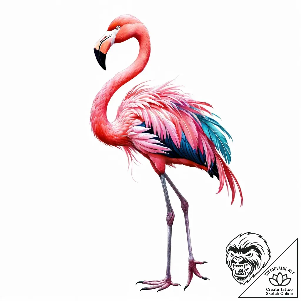 Flamingo - style Jaeger Mini - tattoo sketch (08.11.2025 16:38)