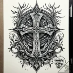 Iron roots breaking through stone, tattoo dra… – style Jaeger Simple – tattoo sketch (08.11.2025 17:33)