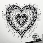Runestone heart beneath spectral bloom, ink i… – style Jaeger Simple – tattoo sketch (08.11.2025 17:53)