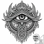 Odin’s eye sacrificed to the well of wisdom,… – style Jaeger Mini – tattoo sketch (08.11.2025 19:57)