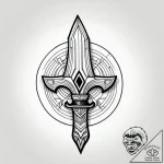 Uranium dagger devouring relic, concept art f… – style Jagger Old – tattoo sketch (08.11.2025 20:43)