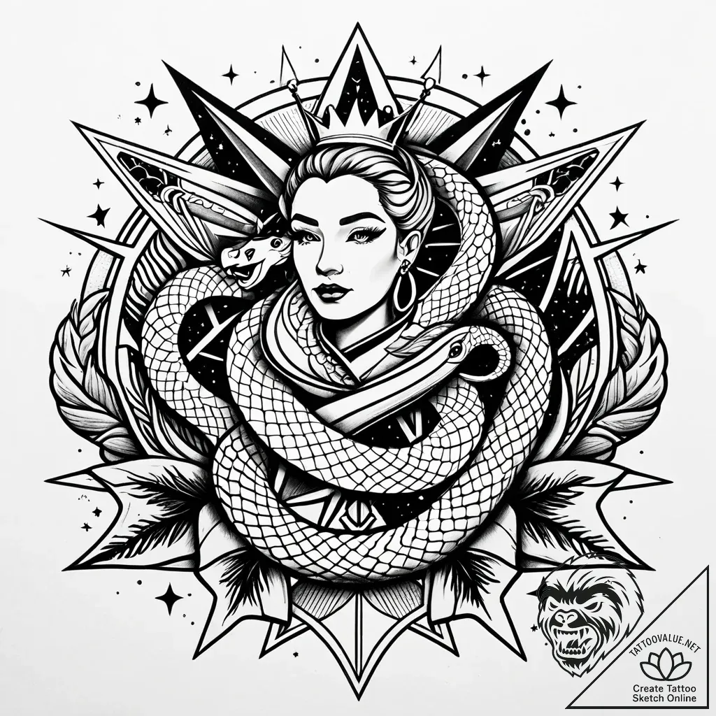 Queenр в р’в р в рір‚в р в р’в р р†р вђљрўв„ў... - style Jaeger Simple - tattoo sketch (08.11.2025 20:52)