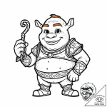 Eskizto, tattoo sketch, shrek holding gingy (… – style Jaeger Mini – tattoo sketch (08.11.2025 22:18)