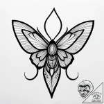 Astral moth caught in stardust, tattoo flash… – style Jagger Old – tattoo sketch (09.11.2025 03:43)
