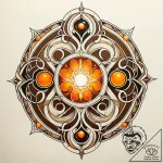 Tattoo sketch, 22 surrounded by glowing orbs,… – style Jaeger Simple – tattoo sketch (09.11.2025 04:32)