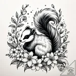 Tattoo sketch, flower the skunk surrounded by… – style Jaeger Simple – tattoo sketch (09.11.2025 05:13)