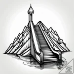 Escalator descending into a pool of dark wate… – style Jagger Old – tattoo sketch (09.11.2025 07:42)