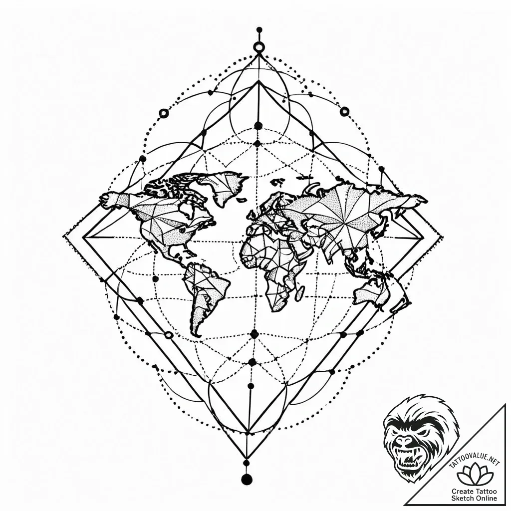 Map coordinates of a meaningful place, tattoo... - style Jaeger Mini - tattoo sketch (09.11.2025 08:38)