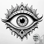 Keyhole with an eye peeping through, artistic… – style Jaeger Simple – tattoo sketch (09.11.2025 08:52)