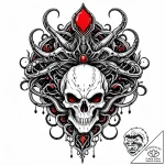 Xenomorph skull overgrown with alien fungus,… – style Jaeger Mini – tattoo sketch (09.11.2025 09:18)