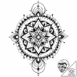 Riftwalker beneath burning stars, artistic ta… – style Jaeger Mini – tattoo sketch (09.11.2025 09:38)