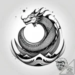 Tattoo sketch, small crescent moon surrounded… – style Jagger Old – tattoo sketch (09.11.2025 10:42)