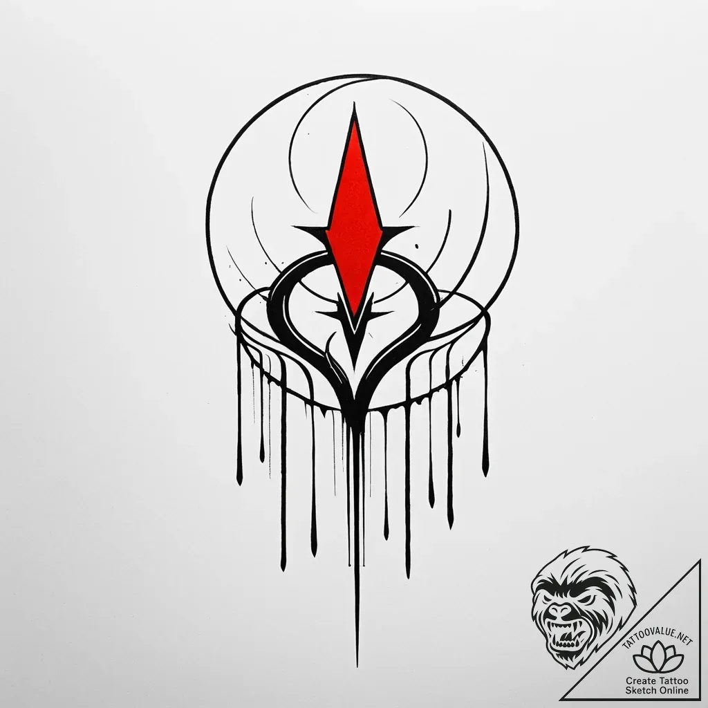 Null symbol tattooed on a finger, signifying... - style Jaeger Simple - tattoo sketch (09.11.2025 11:32)