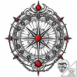 Vault door bound with spectral chains, ink il… – style Jaeger Mini – tattoo sketch (09.11.2025 11:38)