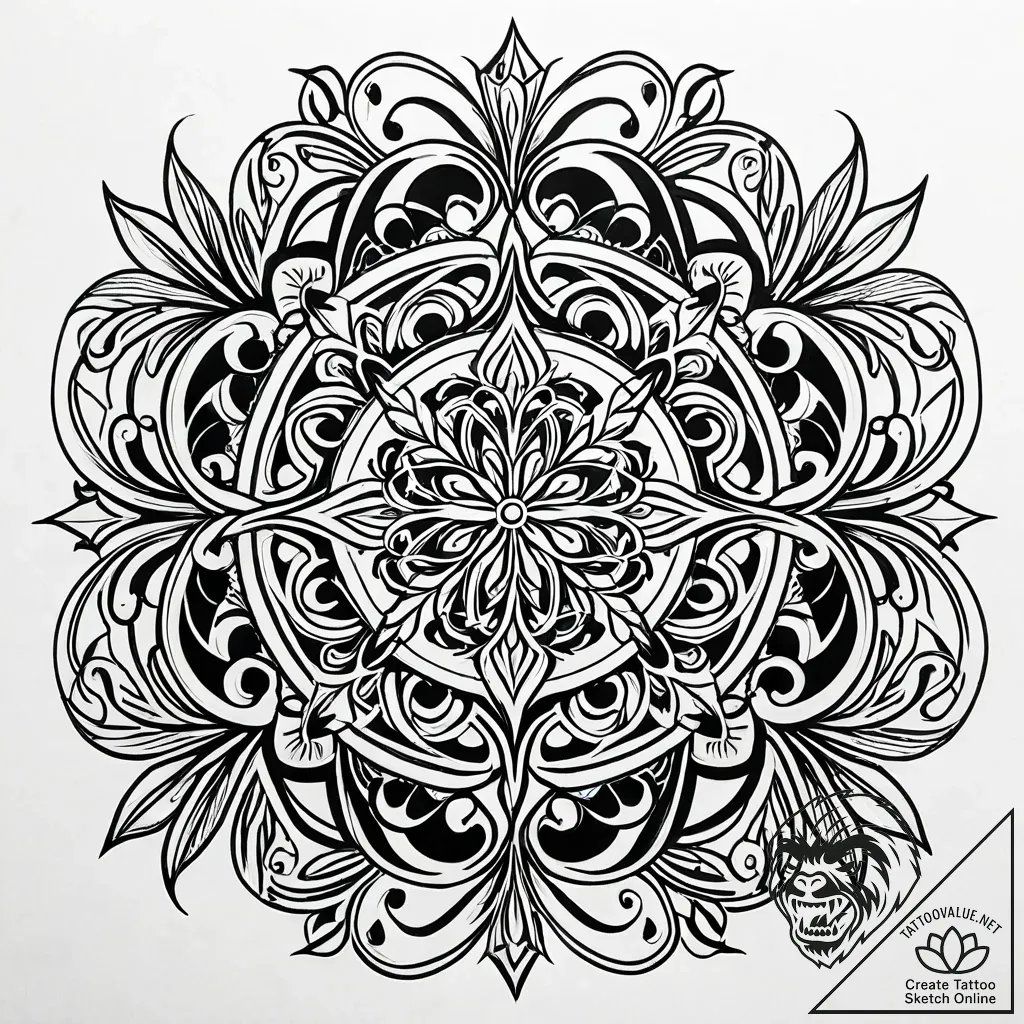 P, tattoo flash sheet design, highly detailed... - style Jaeger Simple - tattoo sketch (09.11.2025 11:53)