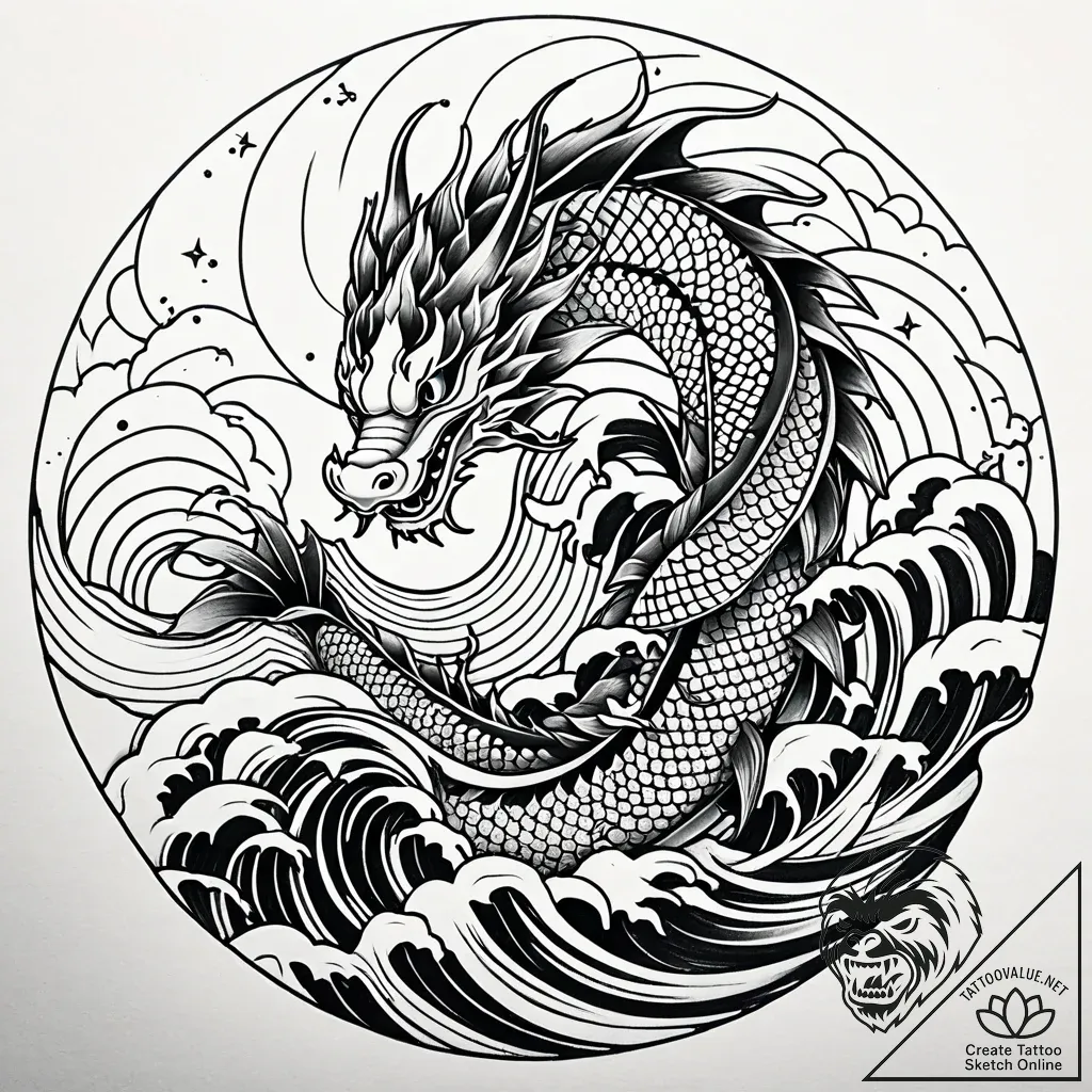 Hidden relic beneath celestial bloom, tattoo... - style Jaeger Simple - tattoo sketch (09.11.2025 12:25)