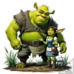 рёсђрµрє (shrek, 2001) – style Jaeger Mini – tattoo sketch (09.11.2025 12:27)