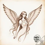Tattoo sketch, isabela with ethereal wings ma… – style Flux Inscriptions – tattoo sketch (09.11.2025 12:58)
