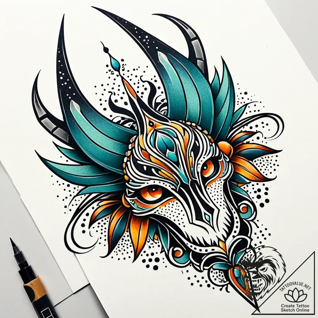 Claws, artistic tattoo sketch, neo traditiona... - style Jaeger Simple - tattoo sketch (09.11.2025 13:12)