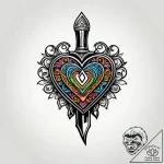 Knife through blackened heart, tattoo line ar… – style Jagger Old – tattoo sketch (09.11.2025 13:31)