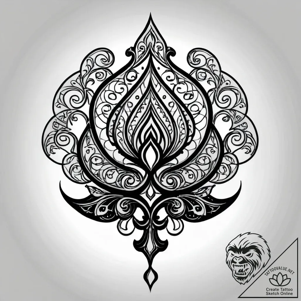 Tat tattoo sketch, goth figure with intricate... - style Jagger Old - tattoo sketch (09.11.2025 13:43)