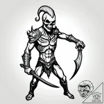 Necromancer raising skeletal warriors from th… – style Jagger Old – tattoo sketch (09.11.2025 13:55)