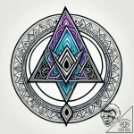 Necrotic sigil glowing faintly, tattoo flash… – style Jagger Old – tattoo sketch (09.11.2025 14:07)