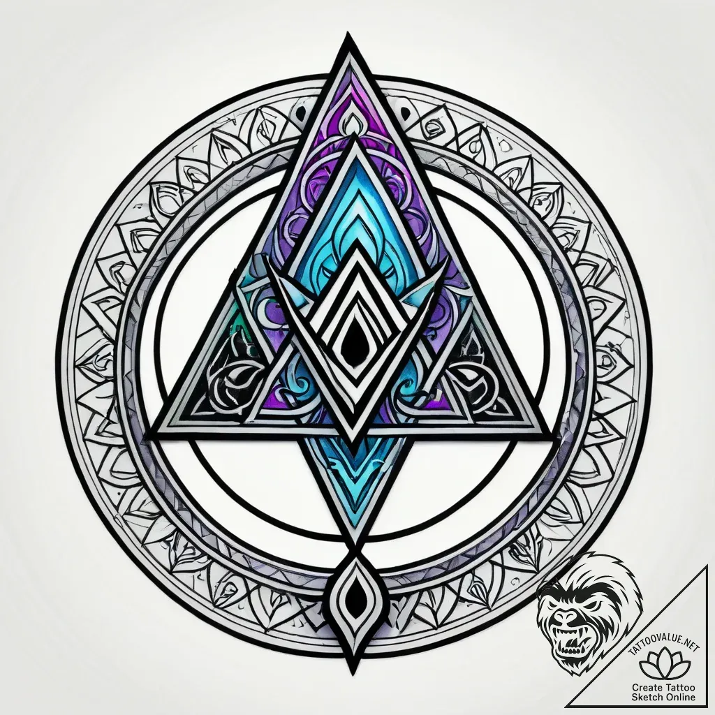 Necrotic sigil glowing faintly, tattoo flash... - style Jagger Old - tattoo sketch (09.11.2025 14:07)